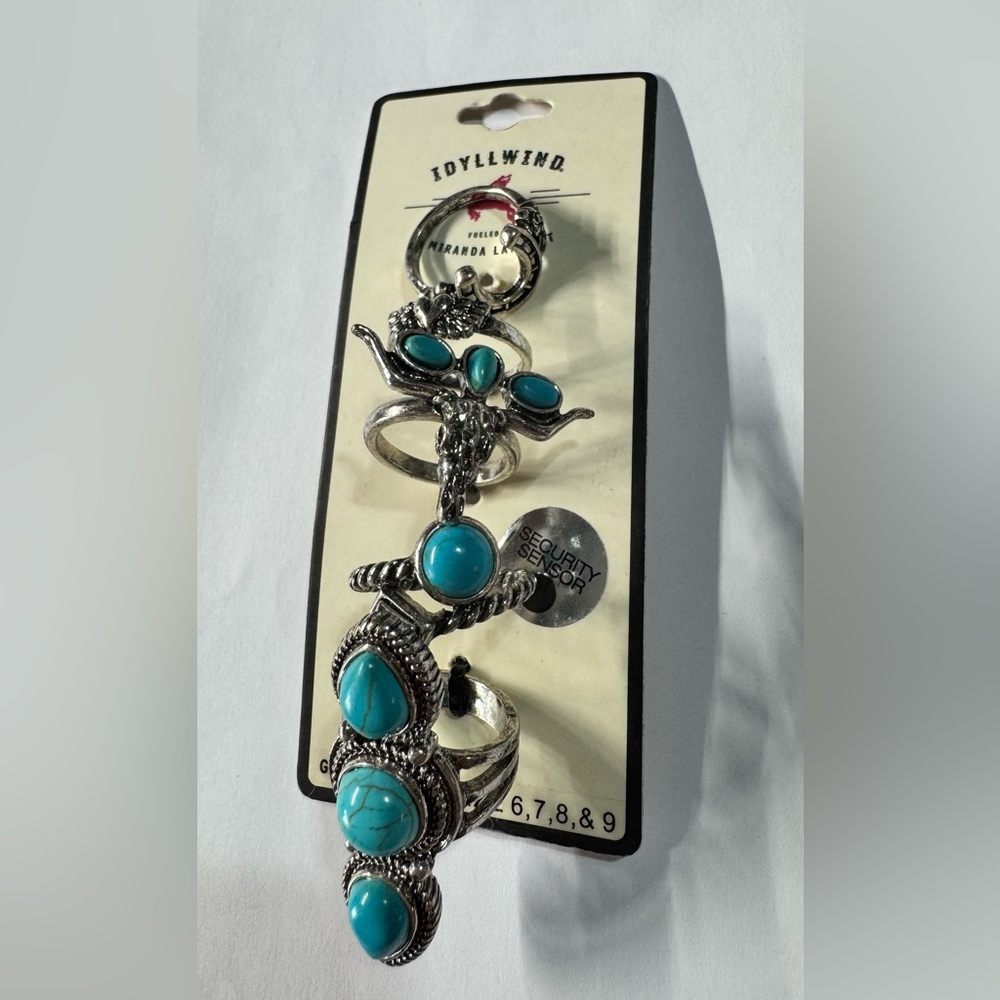 Idyllwind Turquoise and Silver Ring Set
